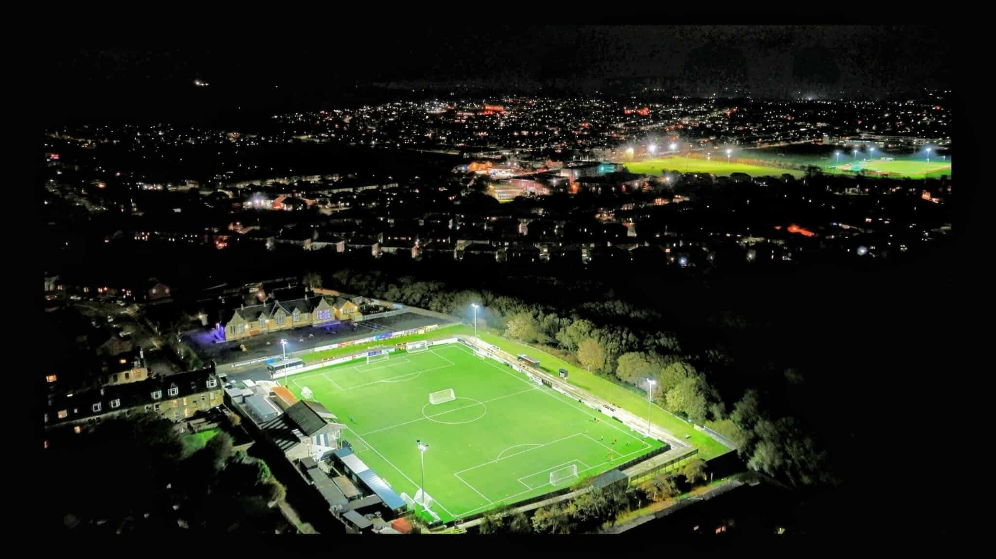 Winton Park under floodlights